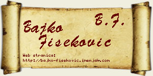 Bajko Fišeković vizit kartica